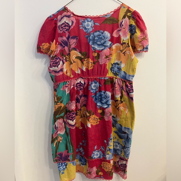 Annah Stretton 100% Cotton Lightweight Floral Dress Size Large - Picture 5 of 5